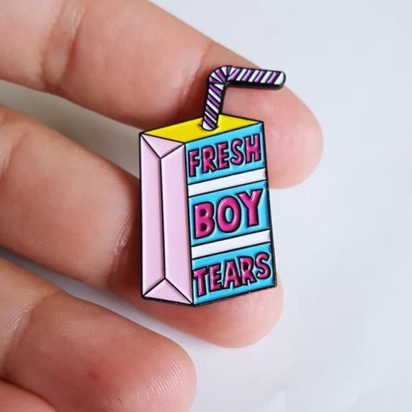 Fresh Boy Tears Enamel Pin - Picture 4 of 5